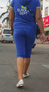 七分蓝裤大妈视频