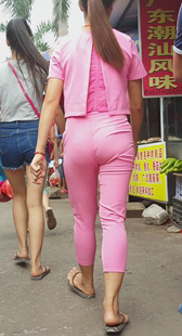 重口味粉裤大宽臀内痕紧