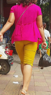 重口味七分黄裤大妈