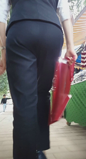 重口味圆臀西裤制服少妇