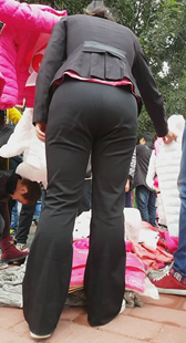 大屁股西裤大妈口味重