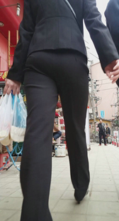 高挑西裤大屁股