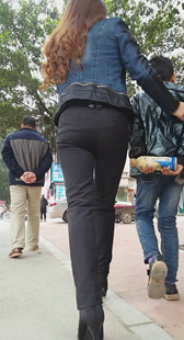 细高跟大长腿西裤少妇