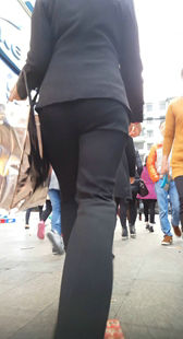 紧身大屁股西裤制服售货员