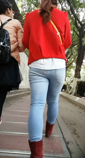 紧身牛仔口味重