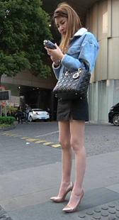 约滴滴打车的极品恨天高美腿美女