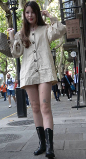 看着挺乖巧的纹身小女生