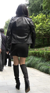 高挑性感短裙美腿美女