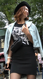 性感黑丝长发美女