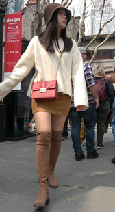 丝袜美腿长靴短裙甜美妹纸