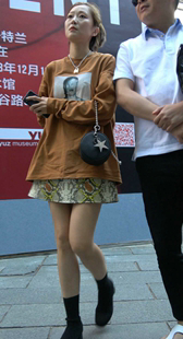 性感短裙长腿高跟短靴美女