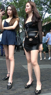 极品白腿高跟美女逛街