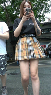 超短裙极品长腿美女
