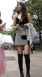 丝袜大长腿包臀短裙美女