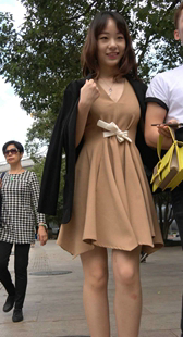 连衣短裙极品身材长腿美女