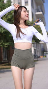 瑜伽短裤金三角美丽小姐姐