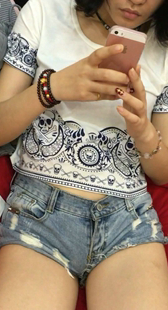 紧身热裤大长腿小妹三角太美不敢看