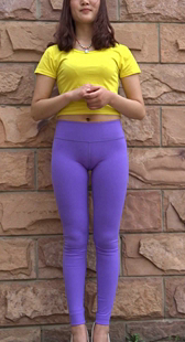 极品瑜伽裤肥臀肥三角模特