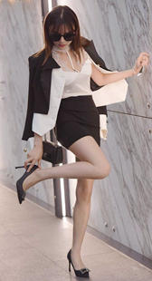 高跟超短裙制服OL