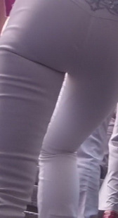 性感大屁股白裤紧身少妇口味重