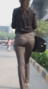 街拍高级商务区紧裤OL