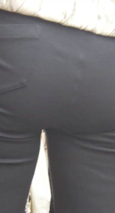 长时间跟拍紧身黑裤