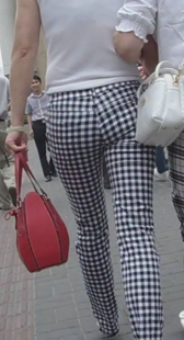 性感紧身布裤风韵OL白领少妇