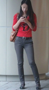 漂亮OL美女长腿内痕清晰