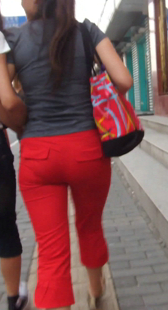 红色细腰大屁股OL