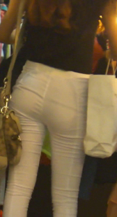 白紧布裤有点透明