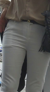 性感OL白紧裤三角区