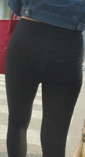 黑裤长腿宽臀OL