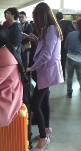 超细铅笔裤美女