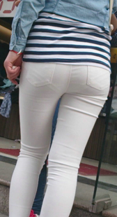 OL如此紧身白裤