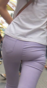 性感超紧布裤大屁股少妇