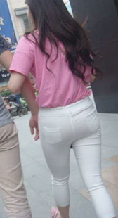 白紧布裤少女视频