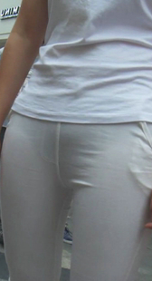 极品透明白裤黑内痕