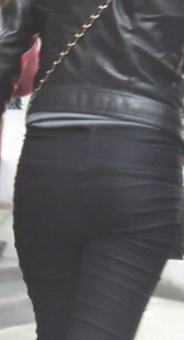 街拍宽紧打底臀