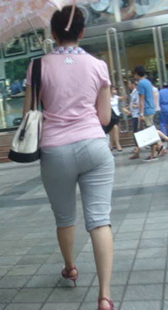 高跟翘臀七分裤