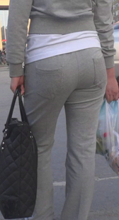 重口味翘臀呢绒裤