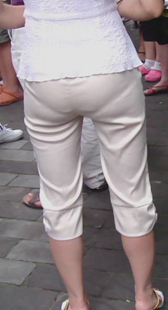 超性感白裤紧内痕