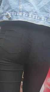 性感紧身打底裤V内痕啊