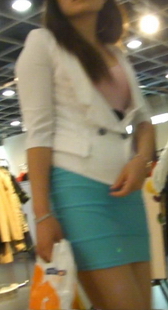 跟拍成熟性感小短裙