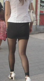 极品黑丝紧身短裙少妇