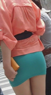 跟拍超短裙包臀紧身性感