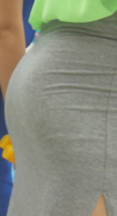 从侧面才能体现屁股的大