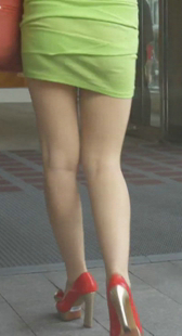 OL高跟美腿短裙