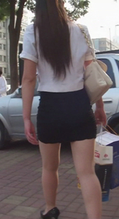 性感黑裙OL美腿