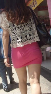 性感圆臀超短裙OL