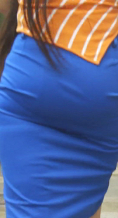 超紧蓝裙包臀大屁股